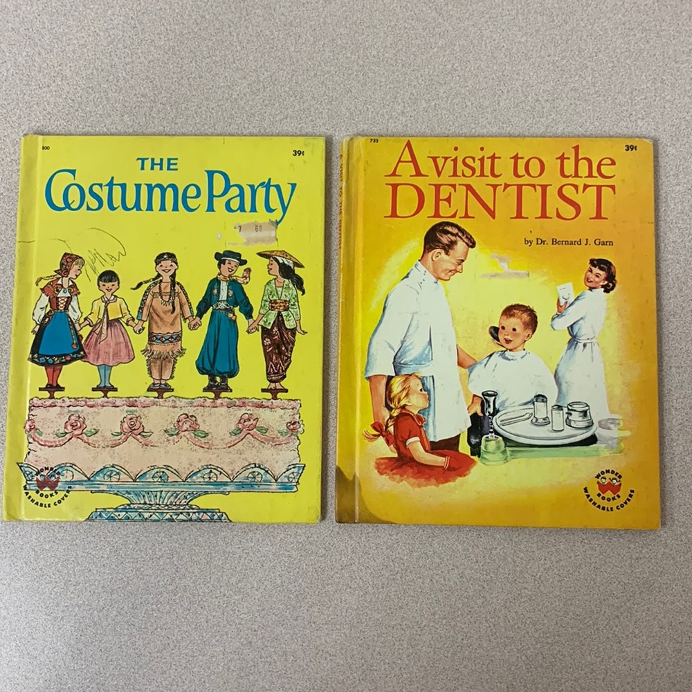 Wonder books-1959 A visit to the Dentist, 1962 The Costume Party